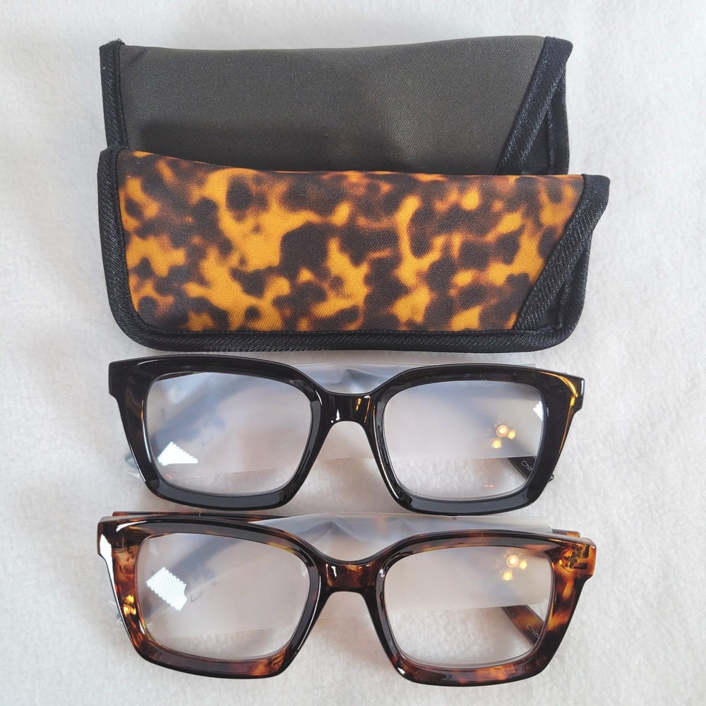 Hummingbird Womens Santa Fe Readers Glasses Blue Light +3.50 Black Nerd College